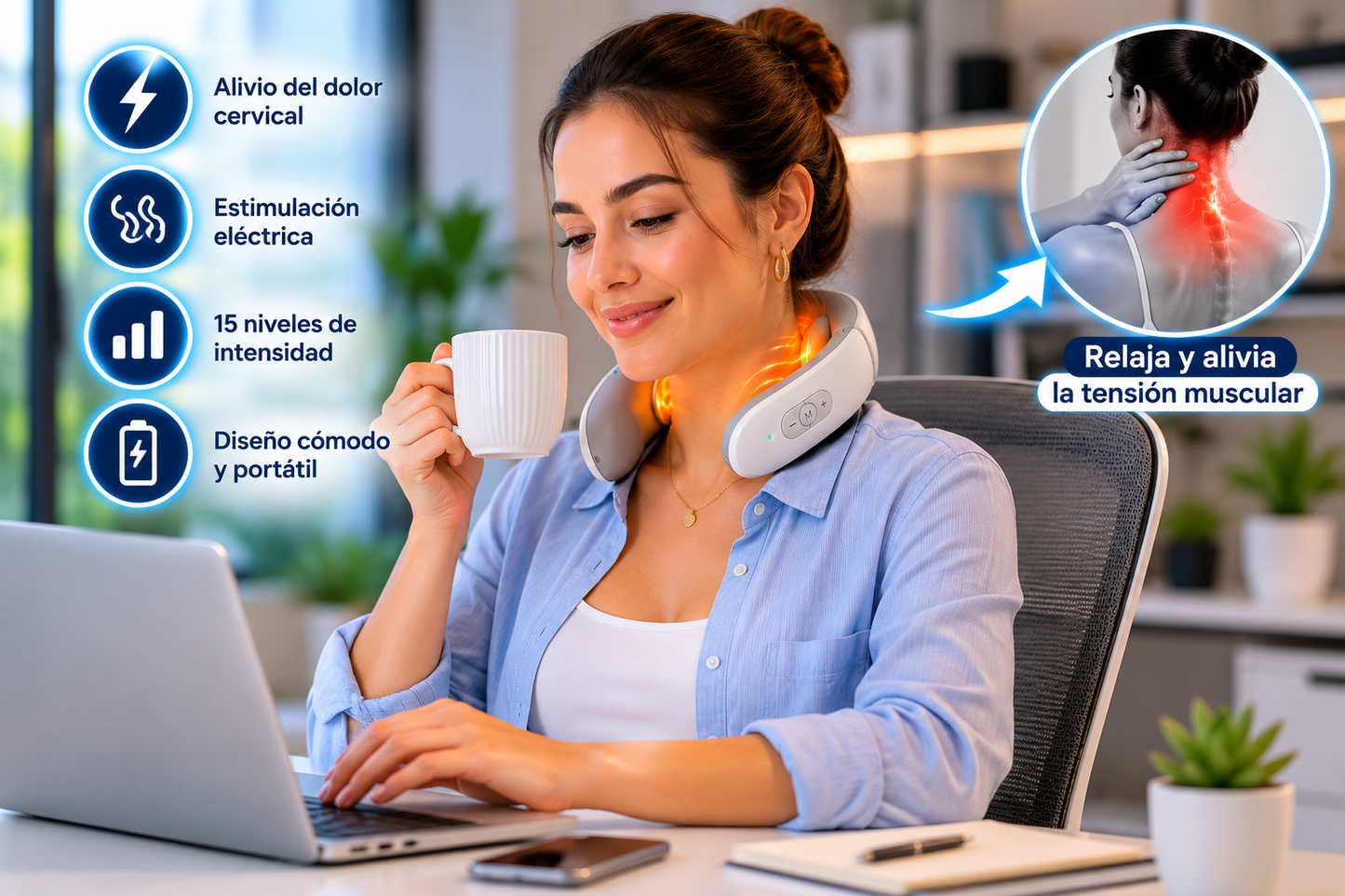 Masajeador Inteligente para Cuello y Cervicales
