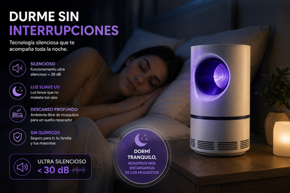 Lámpara Antimosquitos UV USB – Sin Químicos, Sin Ruido, Sin Picaduras