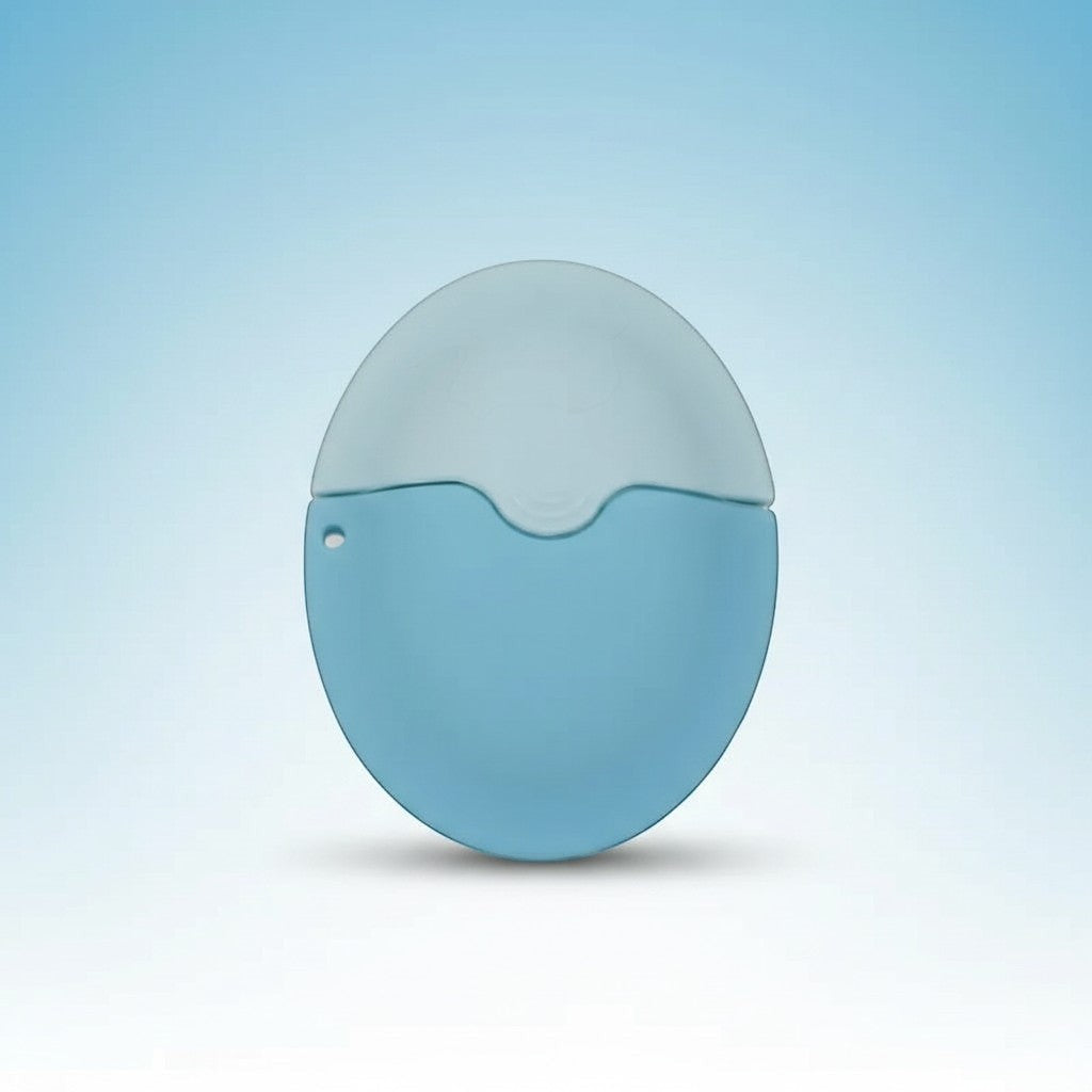 Asronix aplicador portátil de protector solar recargable azul y blanco con esponja