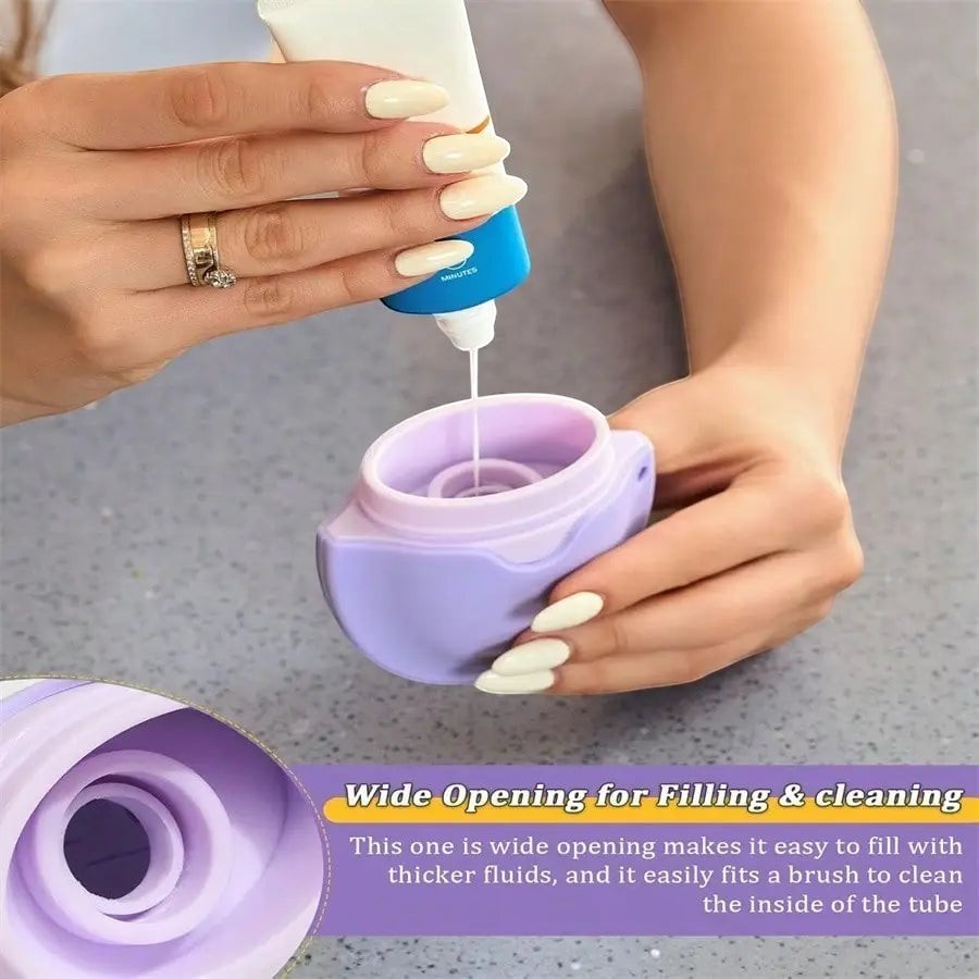 Asronix aplicador portátil de protector solar recargable, morado, con esponja suave para aplicación uniforme sin manos.