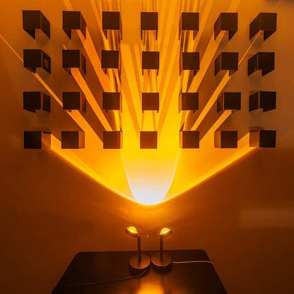 Lámpara de proyector Asronix Sunset con luz LED ajustable y rotación de 360° para crear un ambiente romántico.